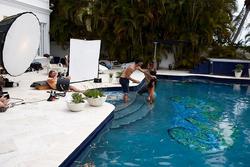 Kim Kardashian in bikini behind the scenes - Shape mag shoot